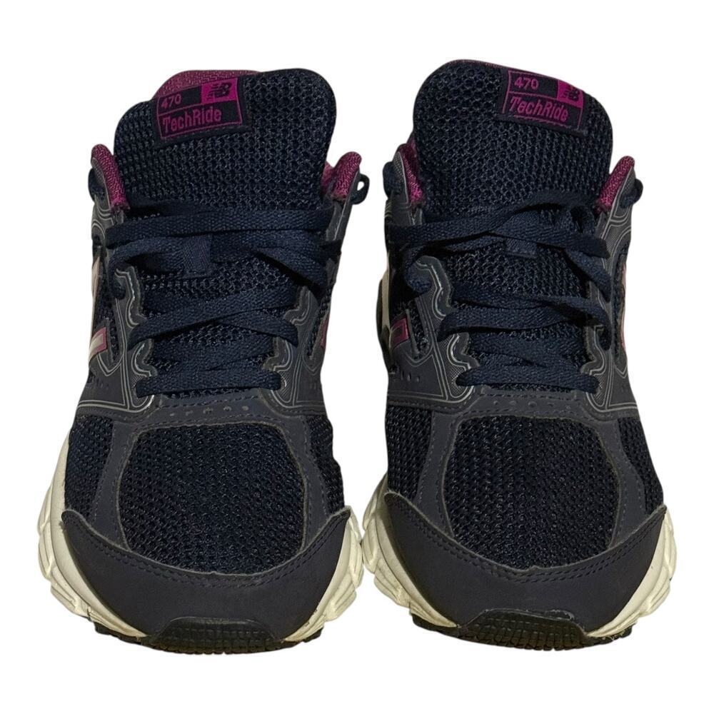 New Balance 470v2 W470LP2 Navy Pink Shoes Women's Size 8 Cushion Sneakers - Picture 3 of 9